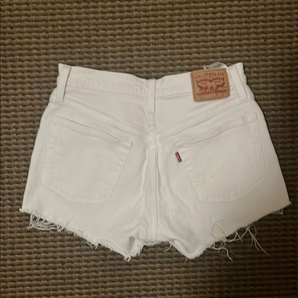 Levi's Women's White Denim Shorts